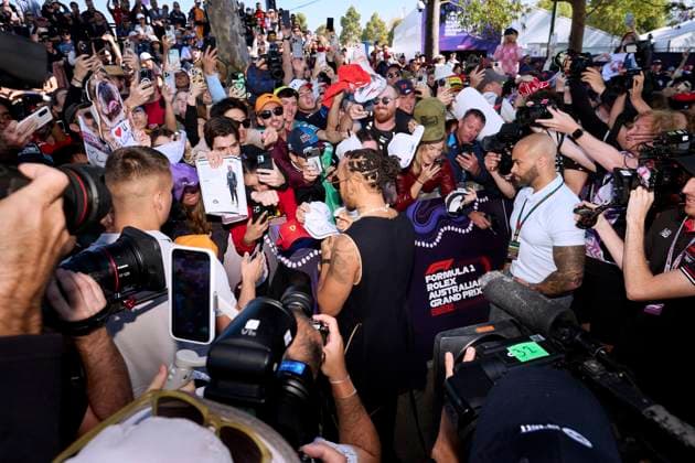 HAMILTON Lewis F1 Team Mercedes FIA F1 Saison 2024 Formel 1 GP Australien am 22. 03. 2024 in Melbourne Copyright: xJerryxAndrex