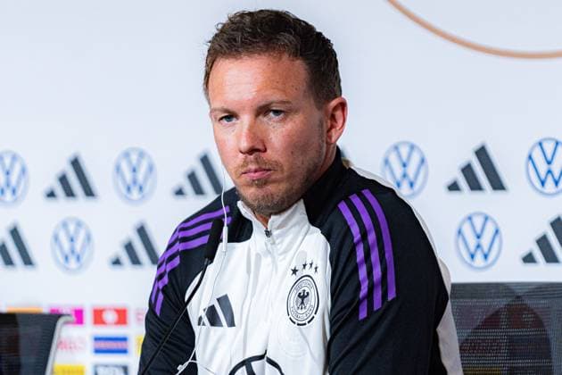 Sport Themen der Woche KW12 Sport Bilder des Tages Pressekonferenz mit Julian Nagelsmann und Ilkay Guendogan vor Frankreich vs. Deutschland, Fussball, Testspiel, 22.03.2024 DFL REGULATIONS PROHIBIT ANY OUSE OF PHOTOGRAPHS AS IMAGE SEQUENCES AND OR QUASI-VIDEO Pressekonferenz mit Julian Nagelsmann und Ilkay Guendogan vor Frankreich vs. Deutschland, Fussball, Testspiel, 22.03.2024 Lyonn *** Press conference with Julian Nagelsmann and Ilkay Guendogan before France vs. Germany, football, test match, 22 03 2024 DFL REGULATIONS PROHIBIT ANY OUSE OF PHOTOGRAPHS AS IMAGE SEQUENCES AND OR QUASI VIDEO Press conference with Julian Nagelsmann and Ilkay Guendogan before France vs. Germany, football, test match, 22 03 2024 Lyonn Copyright: xEibner-Pressefoto BahhoxKarax EP_GER
