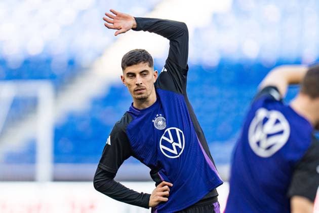 Kai Havertz (Deutschland, 7) Abschlusstraining vor Frankreich vs. Deutschland, Fussball, Testspiel, 22.03.2024 DFL REGULATIONS PROHIBIT ANY OUSE OF PHOTOGRAPHS AS IMAGE SEQUENCES AND OR QUASI-VIDEO Frankreich vs. Deutschland, Fussball, Testspiel, 22.03.2024 Lyonn Copyright: xEibner-Pressefoto BahhoxKarax EP_GER