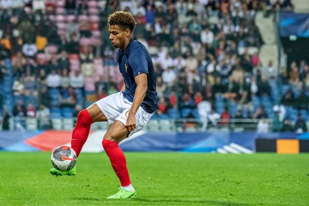 DesirÃ DouÃ (Equipe de France U21, U 21 FOOTBALL : France U21 vs Cote dÂ’Ivoire U21 - Amical international - 22 03 2024 BaptisteAutissier Panoramic 