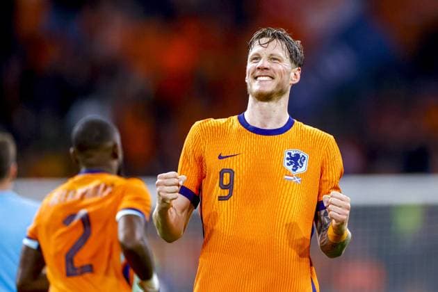 Sport Themen der Woche KW12 Sport Bilder des Tages AMSTERDAM, 22-03-2024 , JohanCruyff Stadium , Friendly match between Netherlands and Scotland season 2023 2024. Netherlands player Wout Weghorst scores the 3-0 Netherlands - Scotland  x24763806x Copyright: