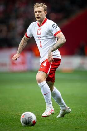 March 21, 2024, Warsaw, Poland: Tymoteusz Puchacz of Poland seen in action during the UEFA EURO, EM, Europameisterschaft,Fussball 2024 qualifiers semi final play off match between Poland and Estonia at the PGE Narodowy in Warsaw. Warsaw Poland - ZUMAs227 20240321_zip_s227_012 Copyright: xMateuszxSlodkowskix