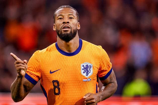 2024-03-22 Netherlands v Scotland - International Friendly, Länderspiel, Nationalmannschaft AMSTERDAM, NETHERLANDS - MARCH 22: Georginio Wijnaldum of Netherlands celebrates after scoring his teams second goal during the International Friendly match between Netherlands and Scotland at Johan Cruijff ArenA on March 22, 2024 in Amsterdam, Netherlands. (Photo by Broer van den Boom BSR Agency) Amsterdam Netherlands Content not available for redistribution in The Netherlands directly or indirectly through any third parties. Copyright: xBSRxAgencyx