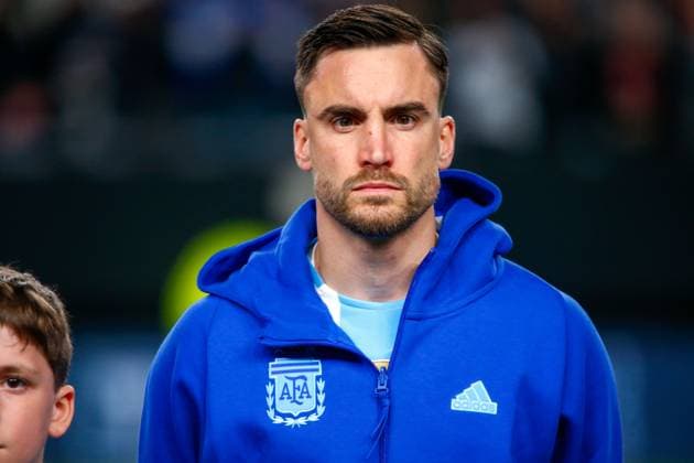 March 22, 2024, Harrison, Nj, United States: NicoloÂ¡s Tagliafico of Argentina during a match against El Salvador in an International Friendly, Länderspiel, Nationalmannschaft match at the Lincoln Financial Field in Philadelphia in the United States on the night of this Friday, 22nd. Harrison United States - ZUMAv122 20240322_aap_v122_052 Copyright: xWilliamxVolcovx