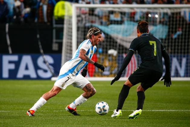 March 22, 2024, Harrison, Nj, United States: De Paul of Argentina during a match against El Salvador in an International Friendly, Länderspiel, Nationalmannschaft match at the Lincoln Financial Field in Philadelphia in the United States on the night of this Friday, 22nd. Harrison United States - ZUMAv122 20240322_aap_v122_067 Copyright: xWilliamxVolcovx