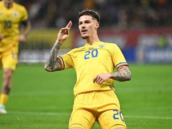 Dennis Man is happy after a goal scored in the friendly football match between Romania and Northern Ireland, played at the National Arena, Friday 22 March 2024 Bucharest Copyright: xRazvanxPasarica SPORTxPICTURESx