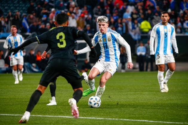 March 22, 2024, Harrison, Nj, United States: Ganacho of Argentina during a match against El Salvador in an International Friendly, Länderspiel, Nationalmannschaft match at the Lincoln Financial Field in Philadelphia in the United States on the evening of this Friday, March 22nd. Harrison United States - ZUMAv122 20240322_aap_v122_105 Copyright: xWilliamxVolcovx