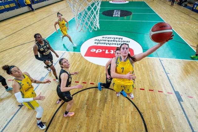 Basketball Berlin 22.03.2024 Saison 2023 2024 1. Bundesliga DBBL Alba Berlin - Saarlouis Royals Leoni Kreyenfeld (Alba, No.07)