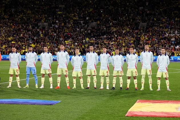 Spain v Colombia Friendly 22 03 2024. Spain team during the Friendly match between Spain and Colombia at the London Stadium, London, England on 22 March 2024. London London Stadium England Editorial use only , Copyright: xPaulxPhelanx PSI-19303-0039