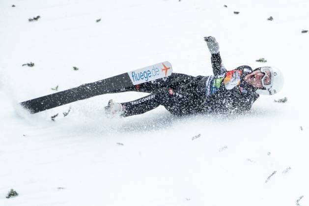 Sport Themen der Woche KW12 Sport Bilder des Tages SKI FLYING - FIS WC Planica PLANICA,SLOVENIA,23.MAR.24 - NORDIC SKIING, Ski jumping, Skispringen, Ski, nordisch SKI FLYING - FIS World Cup, team event, men. Image shows Giovanni Bresadola (ITA).  GEPAxpictures xMaticxKlansek