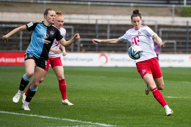 GOOGLE PIXEL Frauen-Bundesliga: 1. FC Köln - 1. FC Nürnberg, 23.03.2024 Sara Agrez (1. FC Köln, 4). GOOGLE PIXEL Frauen-Bundesliga, 1. FC Köln - 1. FC Nürnberg, 17. Spieltag, am 23.03.2024, Franz-Kremer-Stadion, Köln DFL regulations prohibit any use of photographs as image sequences and or quasi-video Copyright: xBEAUTIFULxSPORTS Meuselx