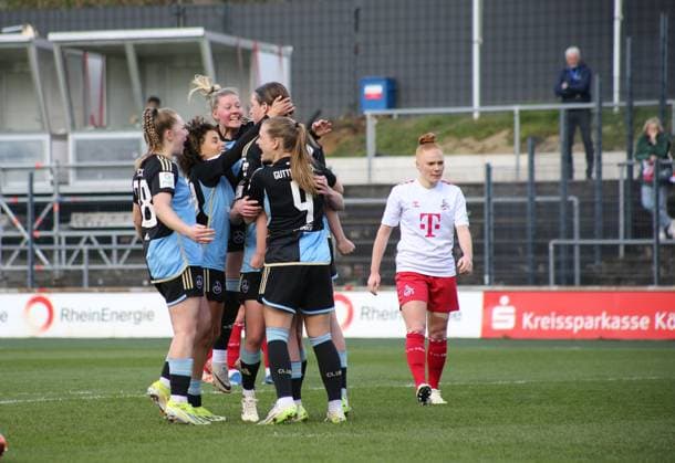 23.03.2024, xgrfx, Fussball 1.Bundesliga Damen, 1.FC Köln Frauen - 1.FC Nürnberg emspor, v.l. Tor, Lara Schmidt (1.FC Nürnberg) (DFL DFB REGULATIONS PROHIBIT ANY USE OF PHOTOGRAPHS as IMAGE SEQUENCES and or QUASI-VIDEO) Köln