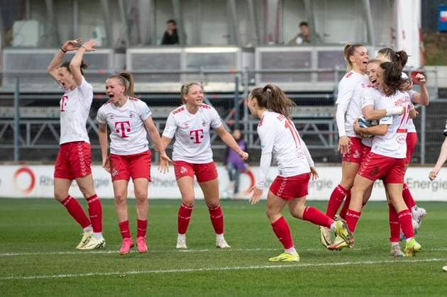 GOOGLE PIXEL Frauen-Bundesliga: 1. FC Köln - 1. FC Nürnberg, 23.03.2024 Jubel nach Tor zum 3:3. GOOGLE PIXEL Frauen-Bundesliga, 1. FC Köln - 1. FC Nürnberg, 17. Spieltag, am 23.03.2024, Franz-Kremer-Stadion, Köln DFL regulations prohibit any use of photographs as image sequences and or quasi-video Copyright: xBEAUTIFULxSPORTS Meuselx