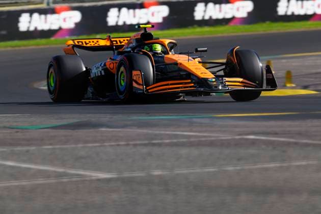 23rd March 2024: Melbourne Grand Prix Circuit, Melbourne, Victoria, Australia; Australian Formula 1 Grand Prix: Qualifying Day; Number 4 McLaren driver Lando Norris during quailifying  ActionPlus12620968 StephenxBlackberry