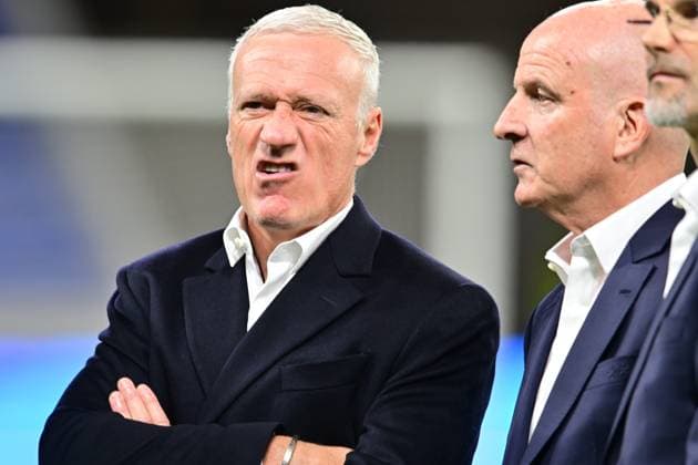 Didier Deschamps et Guy Stephan (france) FOOTBALL: France vs Allemagne - Amical - 23 03 2024 FredericChambert Panoramic 