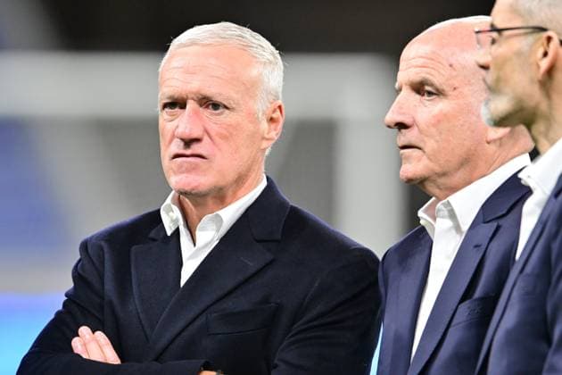 Didier Deschamps et Guy Stephan (france) FOOTBALL: France vs Allemagne - Amical - 23 03 2024 FredericChambert Panoramic 