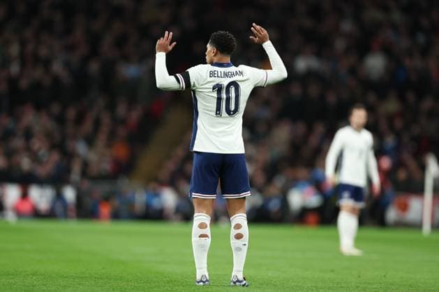 Jude Bellingham of England England v Brazil, International Football Friendly, Wembley Stadium, Wembley, London, UK - 23 03 2024 Editorial use only  Copyright: xMattxImpey Shutterstockx 14399525b