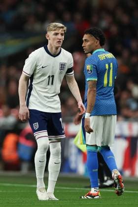 Anthony Gordon of England England v Brazil, International Football Friendly, Wembley Stadium, Wembley, London, UK - 23 03 2024 Editorial use only  Copyright: xMattxImpey Shutterstockx 14399525a