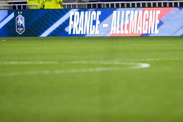 UEFA Freundschaftsspiel: Frankreich - Deutschland; 23.03.2024 Bandenanzeige France - Allemagne UEFA Freundschaftsspiel: Frankreich - Deutschland, Lyon, Groupama Stadium am 23.03.2024 Copyright: xBEAUTIFULxSPORTS Wunderlx