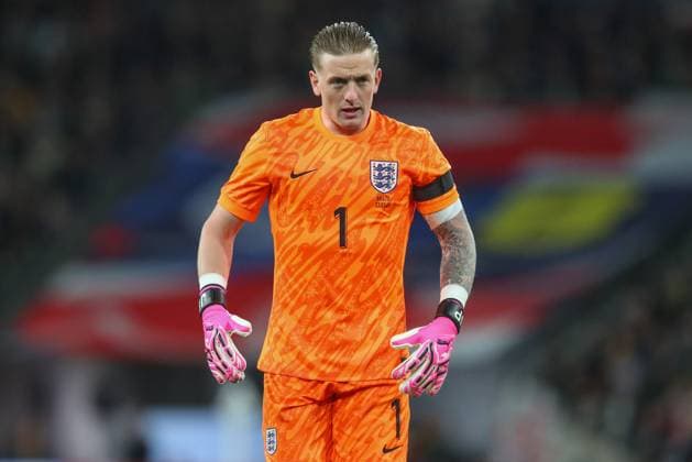 International Friendly, Länderspiel, Nationalmannschaft England v Brazil Jordan Pickford of England during the International Friendly match England vs Brazil at Wembley Stadium, London, United Kingdom, 23rd March 2024 (Photo by Gareth Evans News Images) London Wembley Stadium Greater London United Kingdom Copyright: xGarethxEvans NewsxImagesx