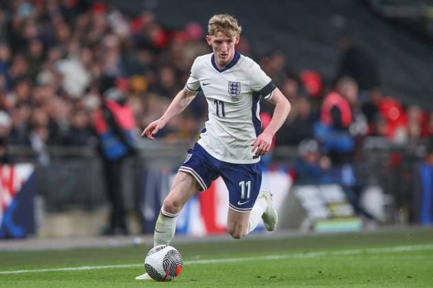 International Friendly, Länderspiel, Nationalmannschaft England v Brazil Anthony Gordon of England breaks with the ball during the International Friendly match England vs Brazil at Wembley Stadium, London, United Kingdom, 23rd March 2024 (Photo by Gareth Evans News Images) London Wembley Stadium Greater London United Kingdom Copyright: xGarethxEvans NewsxImagesx