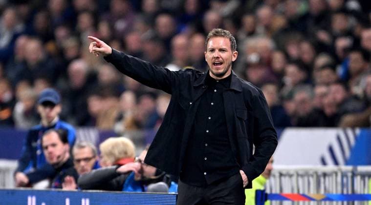 FUSSBALL INTERNATIONAL Testspiel in Lyon Frankreich - Deutschland 23.03.2023 Bundestrainer Julian Nagelsmann (Deutschland) *** FOOTBALL INTERNATIONAL Test match in Lyon France Germany 23 03 2023 Head coach Julian Nagelsmann Germany
