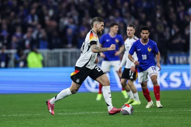Fussball, UEFA Länderspiel Saison 2023 24 Freundschaftsspiel Frankreich - Deutschland 23.03.2024, Groupama Stadium Lyon Robert Andrich (Deutschland, 23) Lyon Groupama Stadium Frankreich