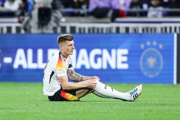 Fussball, UEFA Länderspiel Saison 2023 24 Freundschaftsspiel Frankreich - Deutschland 23.03.2024, Groupama Stadium Lyon Toni Kroos (Deutschland, 8) Lyon Groupama Stadium Frankreich