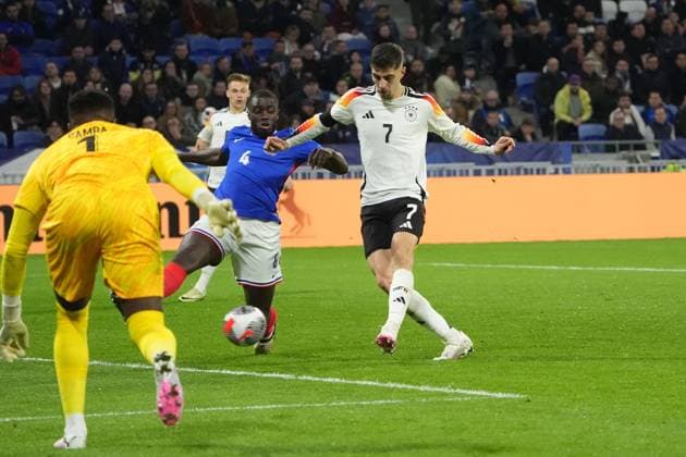 Kai Havertz (Deutschland Germany) erzielt das Tor zum 0:2 - Lyon 23.03.2024: Frankreich vs. Deutschland, Groupama Stadium Lyon, Freundschaftspiel, Friendly