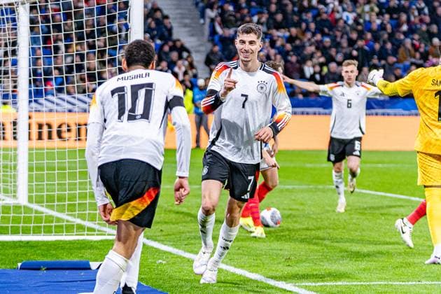 Tor zum 0:2 durch Kai Havertz (Deutschland, 7) Frankreich vs. Deutschland, Herren, Fussball, Testspiel, 23.03.2024 Frankreich vs. Deutschland, Herren, Fussball, Testspiel, 23.03.2024 Lyonn Copyright: xEibner-Pressefoto BahhoxKarax EP_FRA