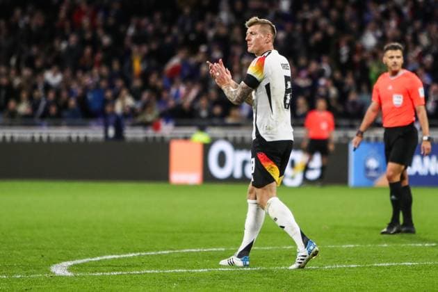 Fussball, UEFA Länderspiel Saison 2023 24 Freundschaftsspiel Frankreich - Deutschland 23.03.2024, Groupama Stadium Lyon Toni Kroos (Deutschland, 8) Lyon Groupama Stadium Frankreich