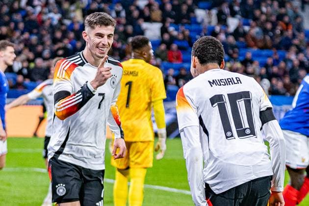 Tor zum 0:2 durch Kai Havertz (Deutschland, 7) Frankreich vs. Deutschland, Herren, Fussball, Testspiel, 23.03.2024 Frankreich vs. Deutschland, Herren, Fussball, Testspiel, 23.03.2024 Lyonn Copyright: xEibner-Pressefoto BahhoxKarax EP_FRA