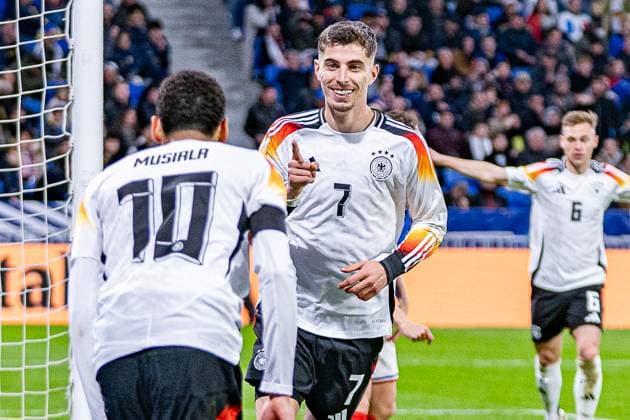 Tor zum 0:2 durch Kai Havertz (Deutschland, 7) Frankreich vs. Deutschland, Herren, Fussball, Testspiel, 23.03.2024 Frankreich vs. Deutschland, Herren, Fussball, Testspiel, 23.03.2024 Lyonn Copyright: xEibner-Pressefoto BahhoxKarax EP_FRA