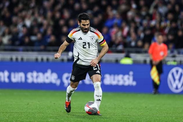 Fussball, UEFA Länderspiel Saison 2023 24 Freundschaftsspiel Frankreich - Deutschland 23.03.2024, Groupama Stadium Lyon Ilkay Gündogan (Deutschland, 21) Lyon Groupama Stadium Frankreich