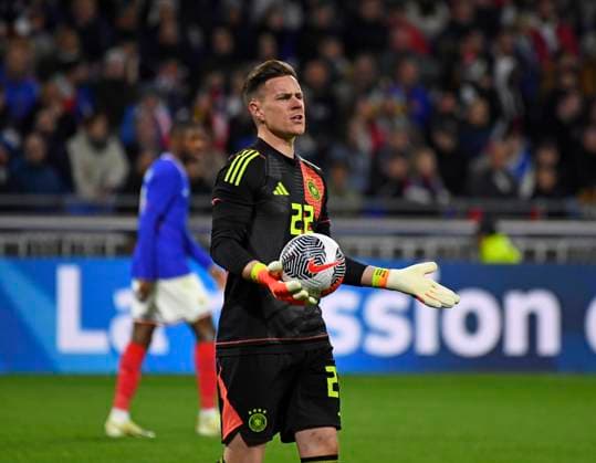 23.03.2024, Fussball Nationalteams Freundschaftsspiele 2024, Frankreich - Deutschland, im Groupama Stadium (Lyon, Frankreich). Torwart Marc-Andre ter Stegen (Deutschland)
