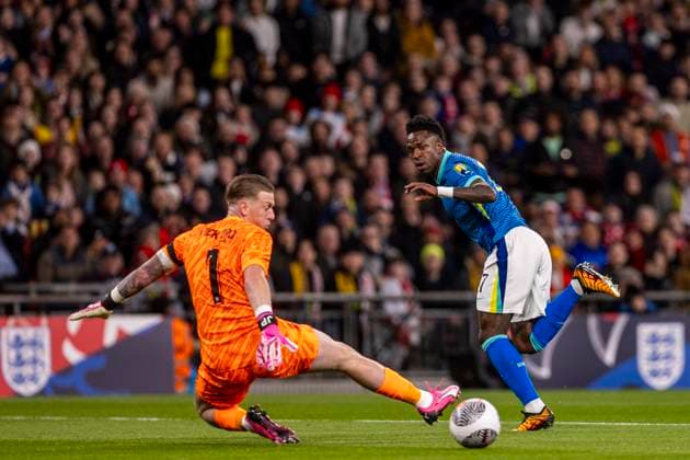 Vini Jr of Brazil during the match between England and Brazil at Wembley Stadium in London, England (Richard Callis SPP) Copyright: xRichardxCallis SPPx spp-en-RiCa-rmc230324-7615