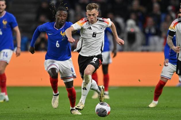 Eduardo Camavinga (france) vs Toni Kroos (allemagne) FOOTBALL: France vs Allemagne - Amical - 23 03 2024 FredericChambert Panoramic 