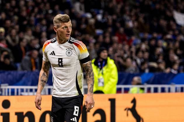 UEFA Freundschaftsspiel: Frankreich - Deutschland; 23.03.2024 Toni Kroos (Deutschland, 8) UEFA Freundschaftsspiel: Frankreich - Deutschland, Lyon, Groupama Stadium am 23.03.2024 Copyright: xBEAUTIFULxSPORTS Wunderlx