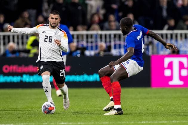 UEFA Freundschaftsspiel: Frankreich - Deutschland; 23.03.2024 Zweikampf Deniz Undav (Deutschland, 26), Dayot Upamecano (Frankreich, 4) UEFA Freundschaftsspiel: Frankreich - Deutschland, Lyon, Groupama Stadium am 23.03.2024 Copyright: xBEAUTIFULxSPORTS Wunderlx