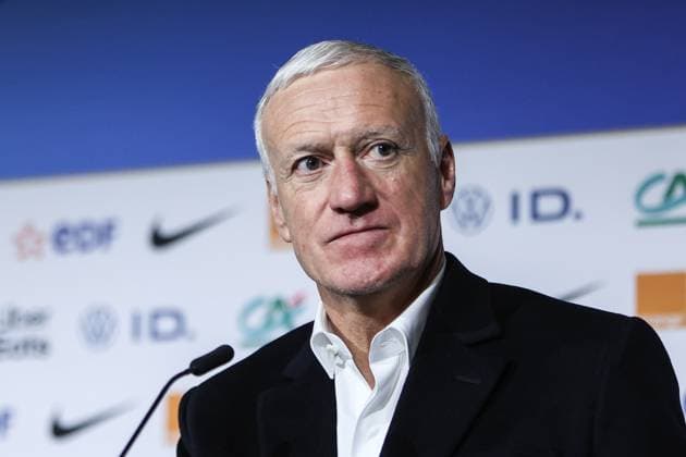 Fussball, UEFA Länderspiel Saison 2023 24 Freundschaftsspiel Frankreich - Deutschland 23.03.2024, Groupama Stadium Lyon Dedier Deschamps (Trainer Frankreich) Pressekonferenz Lyon Groupama Stadium Frankreich