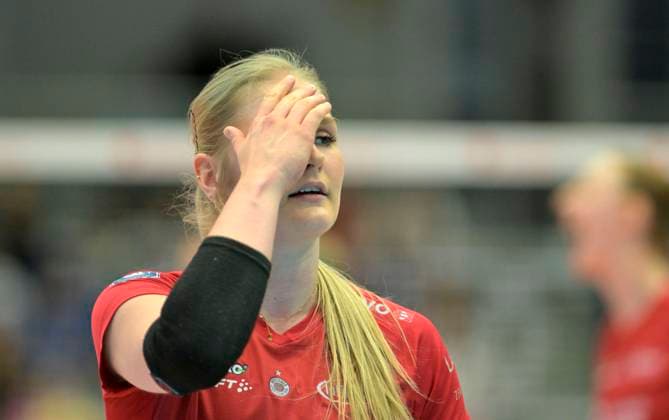 23.03.2024, Dresdens Hester Jasper, Volleyball, Bundesliga, play off Viertelfinale, Dresdner SC - VC Wiesbaden 2:3, Dresden Sachsen