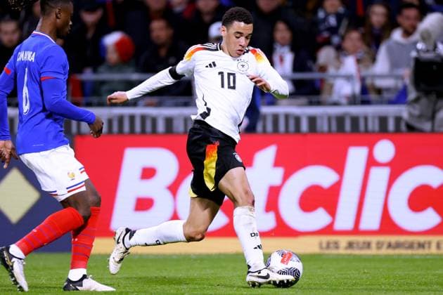 MUSIALA Jamal Team Deutschland Laenderspiel Frankreich - Deutschland 0 : 2 am 23. 03. 2024 in Lyon DFL REGULATIONS PROHIBIT ANY USE OF PHOTOGRAPHS as IMAGE SEQUENCES and or QUASI-VIDEO Copyright: xLacixPerenyix