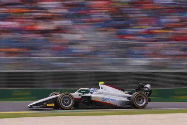 17 ARON Paul (est), Hitech Pulse-Eigt, Dallara F2 2024, action during the 3rd round of the 2024 FIA Formula 2 Championship from March 22 to 24, 2024 on the Albert Park Circuit, in Melbourne, Australia - AUTO - FORMULA 2 2024 - AUSTRALIA DPPI Panoramic  MEL_GP_SB-74262