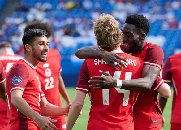 RECORD DATE NOT STATED CONCACAF NATIONS LEAGUE 2023-2024 Canada 2-0 Trinidad and Tobago - Play In Jacob Shaffelburg celebrates his goal 2-0 of Canada during the Play In match between Canada and Trinidad and Tobago as part of the 2024 Concacaf Nations League, for the pass to the Copa America in the United States 2024, at Toyota Stadium, Frisco, Texas, on March 23, 2024. FRISCO TEXAS UNITED STATES  Copyright: xDavidxLeahx 20240323163027_CNL_24_PLAY_IN_CAN_TRI_SHAFFELBURG187