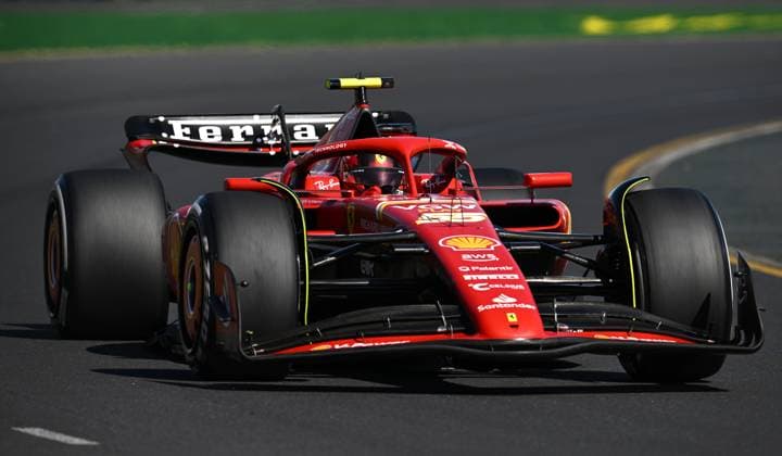 AUSTRALIAN F1 GRAND PRIX, Carlos Sainz of Ferrari drives during the Australian Grand Prix 2024 at Albert Park Circuit in Melbourne, Sunday, March 24, 2024. ( NO ARCHIVING, EDITORIAL USE ONLY, NO USE IN BOOKS WITHOUT CONSENT MELBOURNE VICTORIA AUSTRALIA  Copyright: xJOELxCARRETTx 20240324001921944776