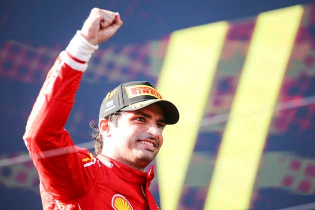SAINZ Carlos (spa), Scuderia Ferrari SF-24, portrait during the Formula 1 Rolex Australian Grand Prix 2024, 3rd round of the 2024 Formula One World Championship, WM, Weltmeisterschaft from March 22 to 24, 2024 on the Albert Park Circuit, in Melbourne, Australia - F1 - AUSTRALIAN GRAND PRIX 2024 DPPI Panoramic  240324_R03_AUSTRALIA_EA014655
