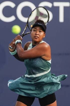 Miami Open Naomi Osaka of Japan plays against Elina Svitolina of Ukraine in the second round of the women s singles at the Miami Open tennis tournament in Miami, Florida on March 23, 2024.  A14AA0002630648P