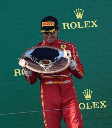 24.03.2024, Albert Park Circuit, Melbourne, FORMULA 1 ROLEX AUSTRALIAN GRAND PRIX 2024 ,im Bild Sieger Carlos Sainz Jr. (ESP), Scuderia Ferrari Melbourne Albert Park Circuit Victoria Australien