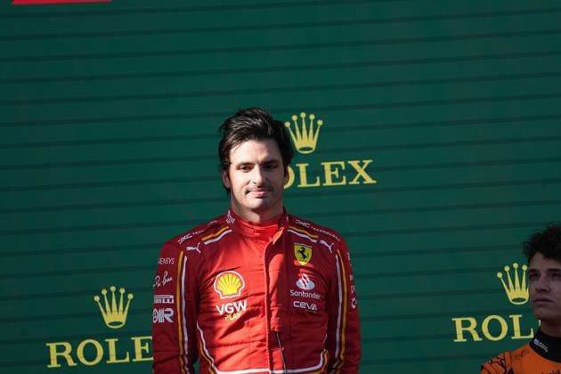 24.03.2024, Albert Park Circuit, Melbourne, FORMULA 1 ROLEX AUSTRALIAN GRAND PRIX 2024 ,im Bild Sieger Carlos Sainz Jr. (ESP), Scuderia Ferrari Melbourne Albert Park Circuit Victoria Australien