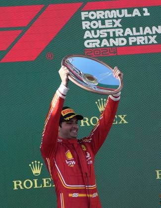 FORMULA 1 ROLEX AUSTRALIAN GRAND PRIX 2024 24.03.2024, Albert Park Circuit, Melbourne, FORMULA 1 ROLEX AUSTRALIAN GRAND PRIX 2024 ,im Bild Sieger Carlos Sainz Jr. (ESP), Scuderia Ferrari